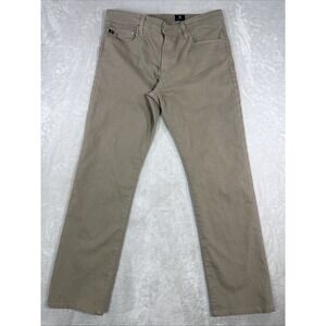 Adriano Goldschmied Pants Mens 34X34 (34X30) Khaki Everett Slim Straight Chino
